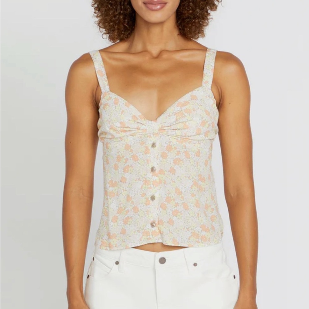 NWT - Volcom - TIME TO GROW CAMI TOP - DAZE GREY - MEDIUM